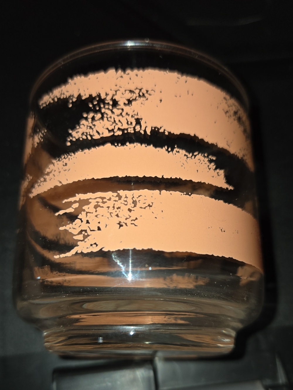 Vintage Peachy Splash Tumbler Juice Glass